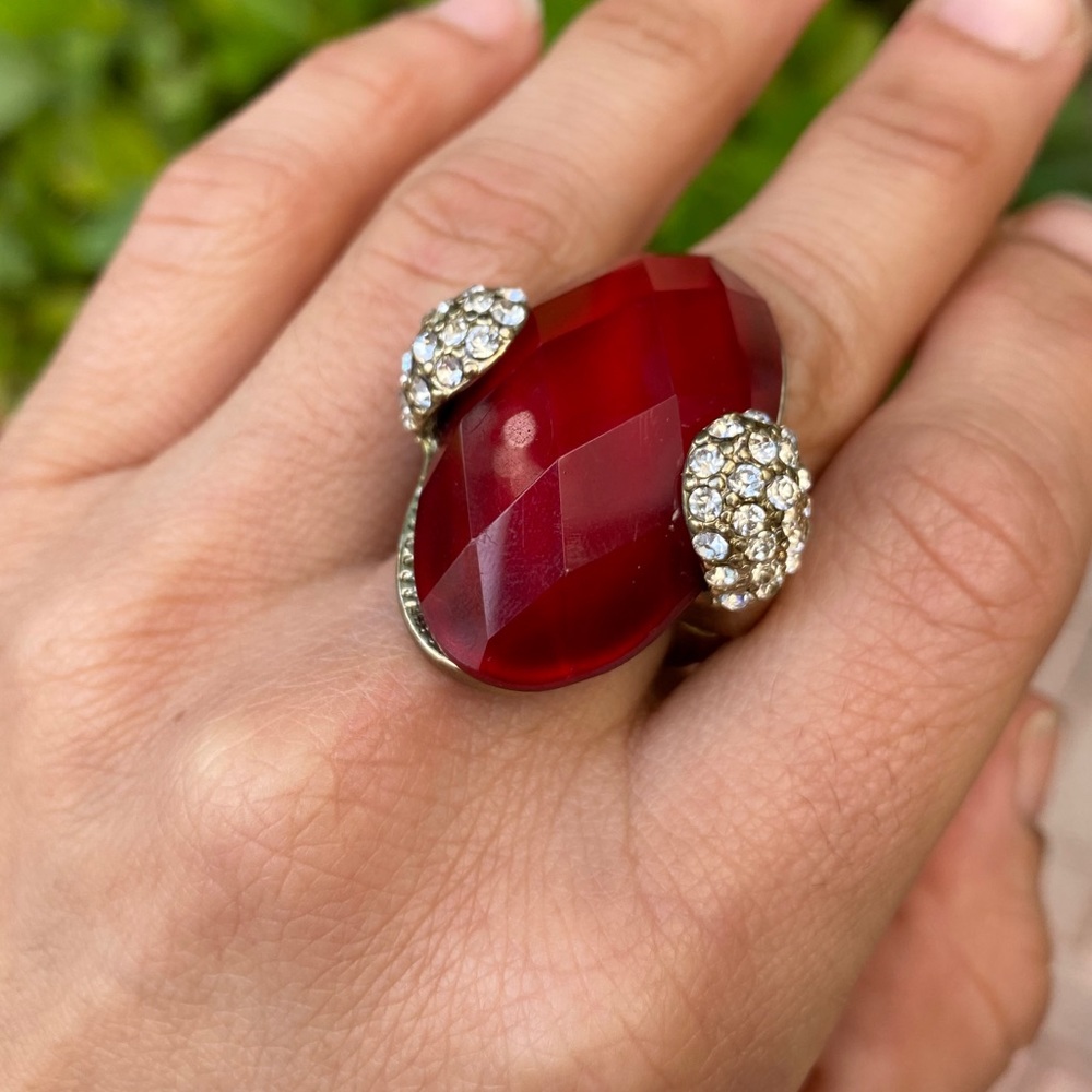 Elastic Ruby Gemstone Ring - image 5